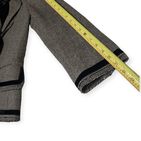 Banana Republic Wool Womens Two Button Blazer Grey Black Size 8 - Picture 8 of 8